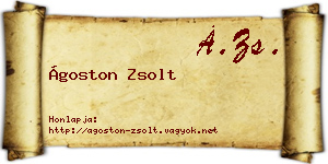 Ágoston Zsolt névjegykártya