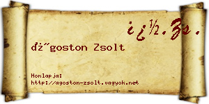 Ágoston Zsolt névjegykártya